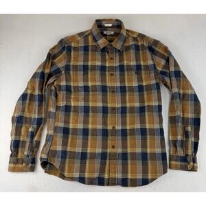 Wallace & Barnes Flannel Shirt Long Sleeve Plaid Men's Size Large Slim